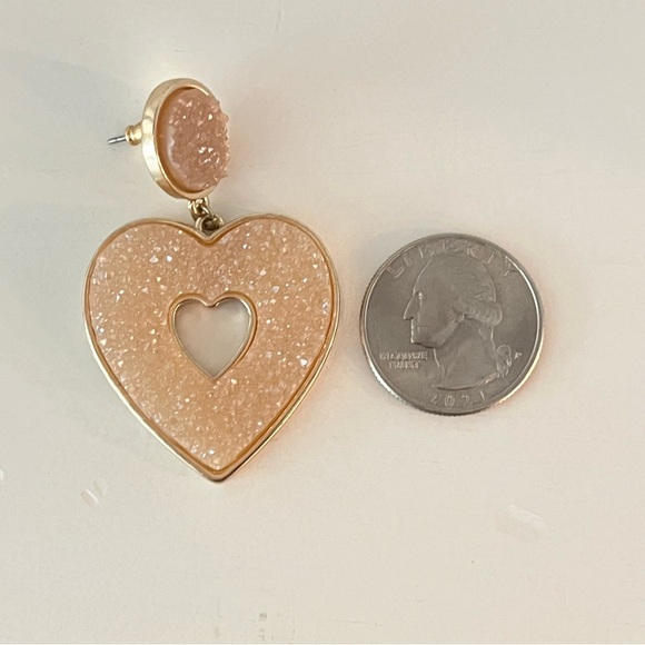 BaubleBar Gold Heart Earrings - Picture 3 of 3